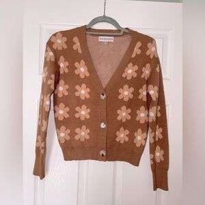 Willow and Wind Daisy Flower Cardigan